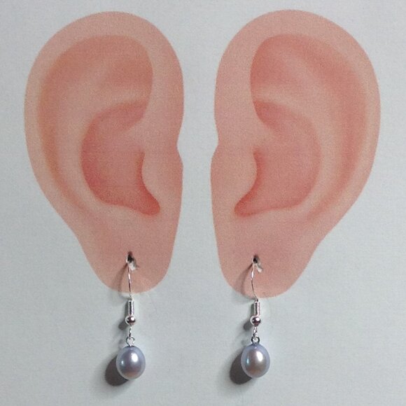 4 Pairs a Set of Multi Color Freshwater Drop Pearl Earrings - Picture 5 of 9